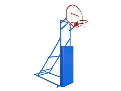 Стойка баскетбольная/стритбольная складная с щитом, кольцом и сеткой