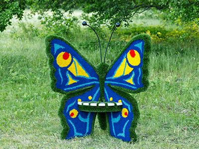 Топиари Бабочка - лавочка, сосна - газон Eco+Deluxe