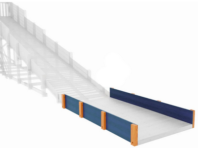 Выкат 2 м для зимних горок Snow Fox (ширина 1,28 м, цветной)