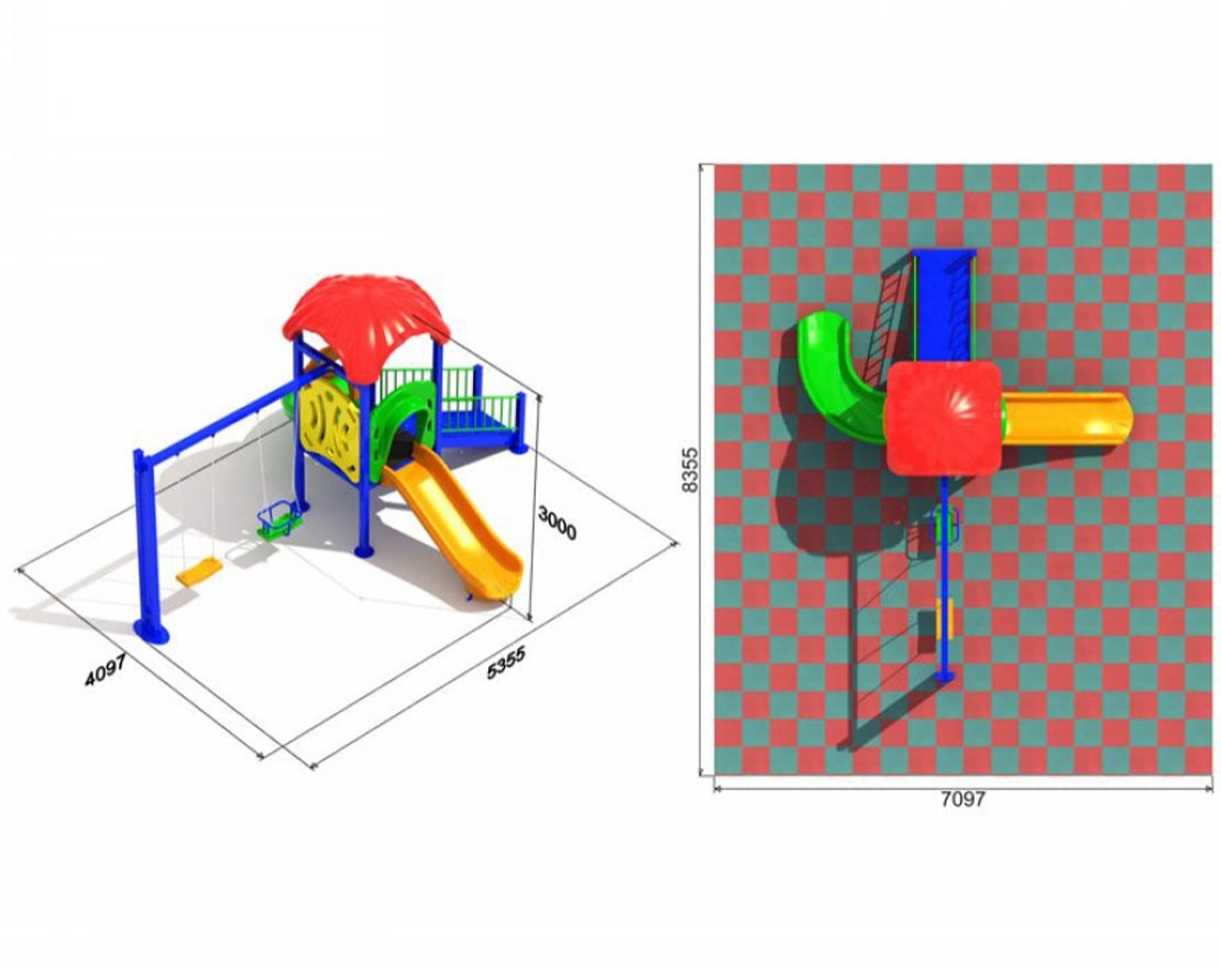 Детская игровая площадка Сочетание 1.2 - вид 3