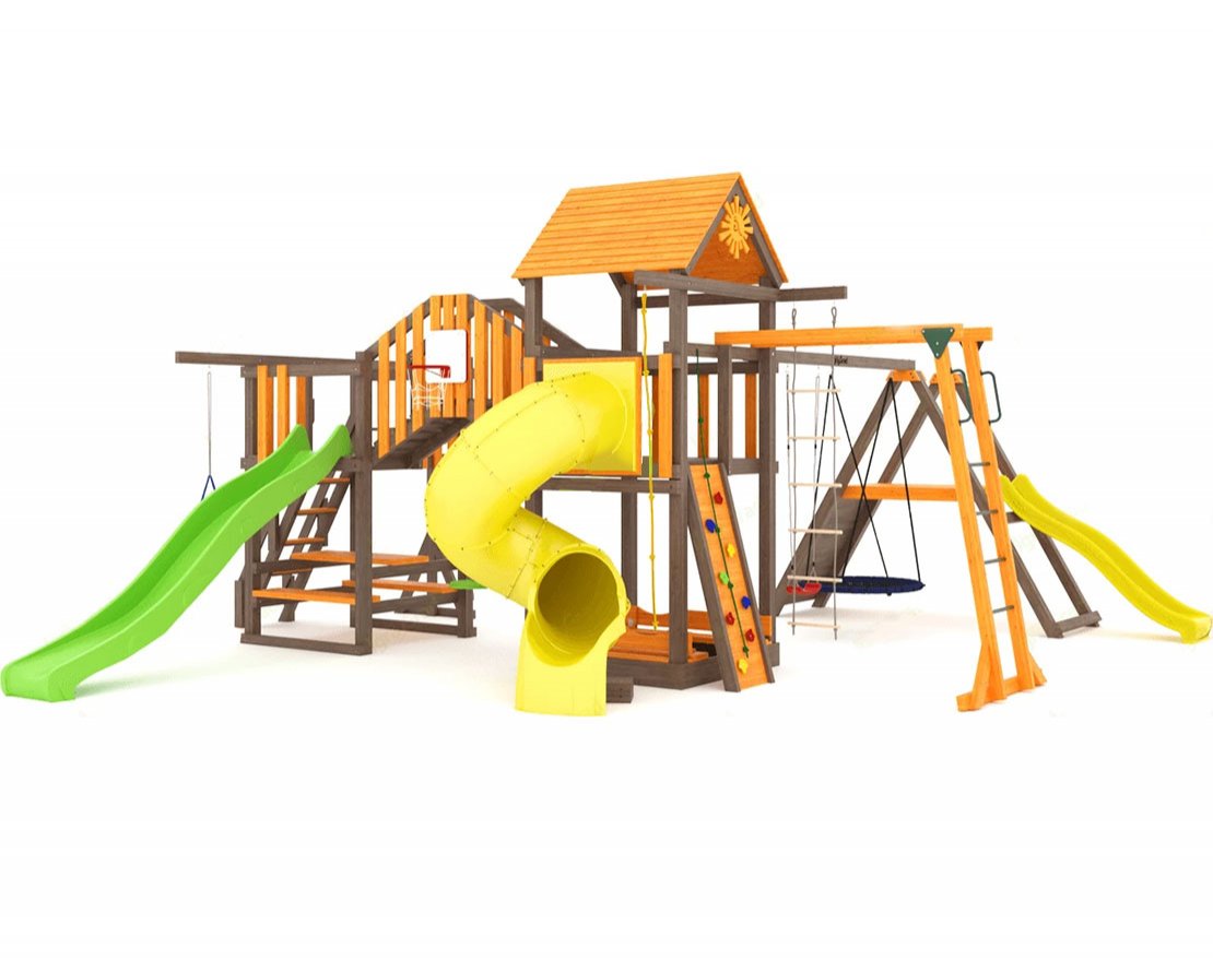 Детская площадка Панда Фани Мостик 2 с трубой - вид 2