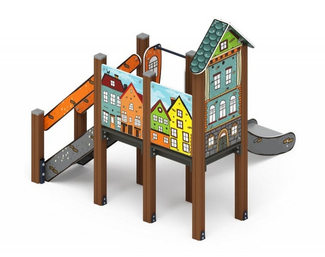 Горка Европейские улочки h=900 - вид 3