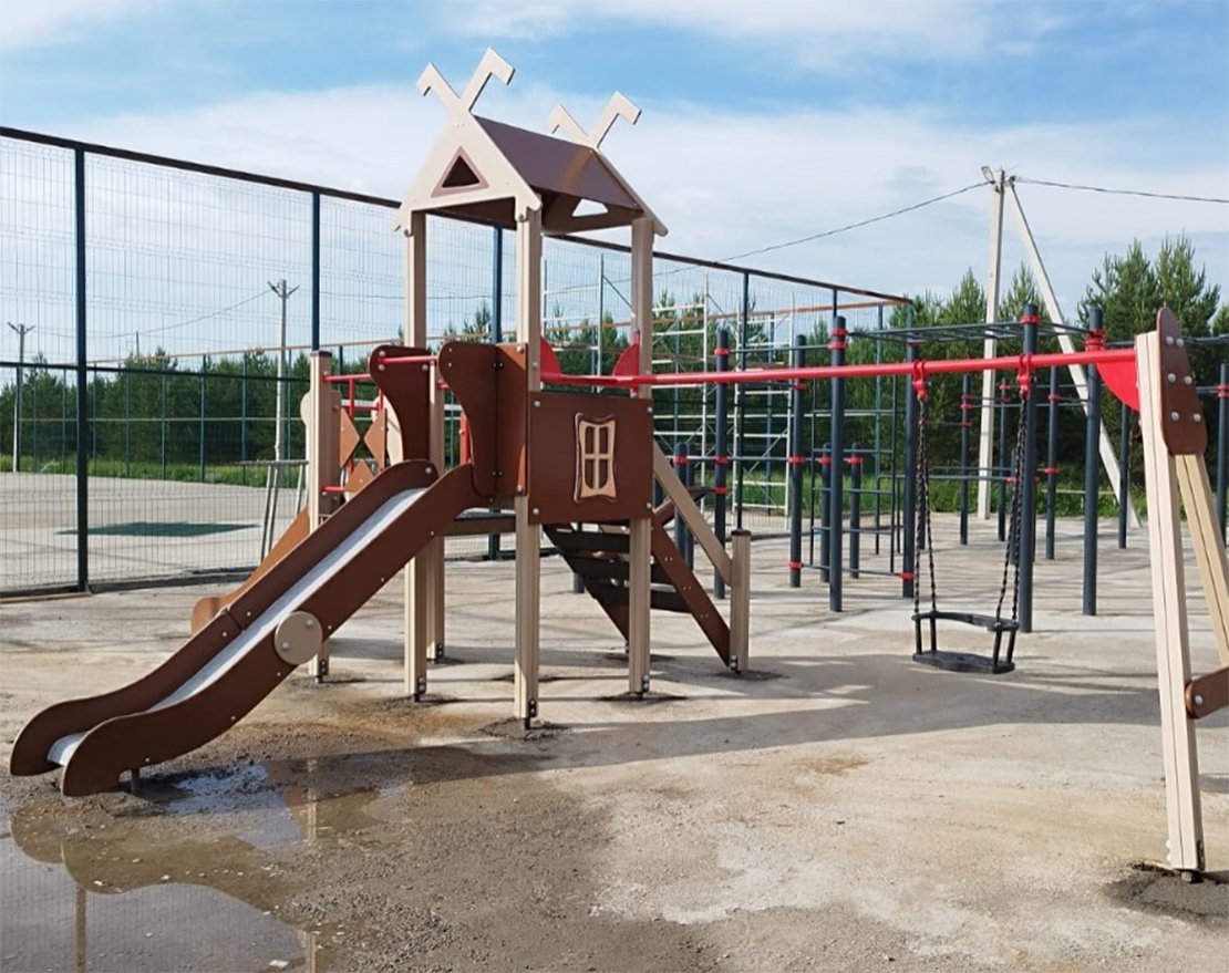 Игровой комплекс Лесная долина Н-1200,900 с качелями ДИО 06051 - вид 4