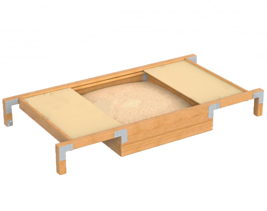 Песочница со сдвижной крышкой Сдвигайка Эко - вид 3