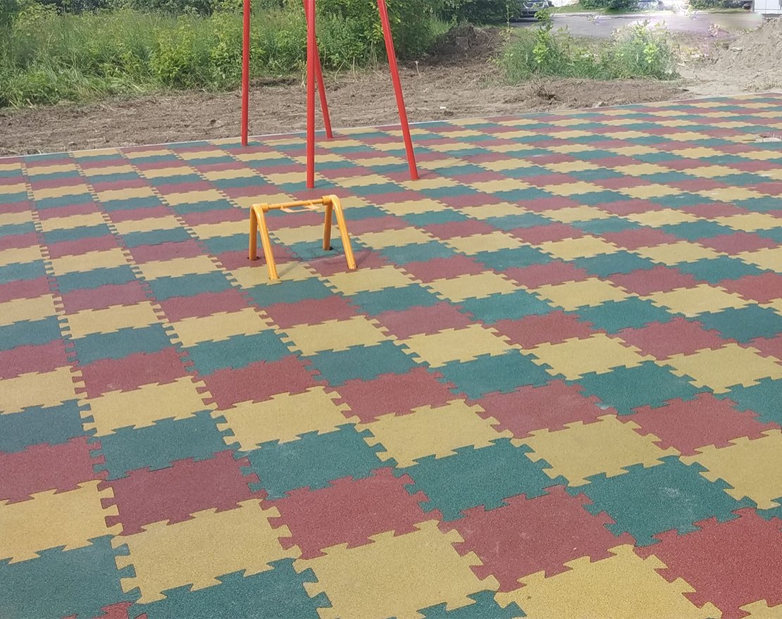 Резиновая плитка TORUDA 500х500 мм (Пазл) - вид 2