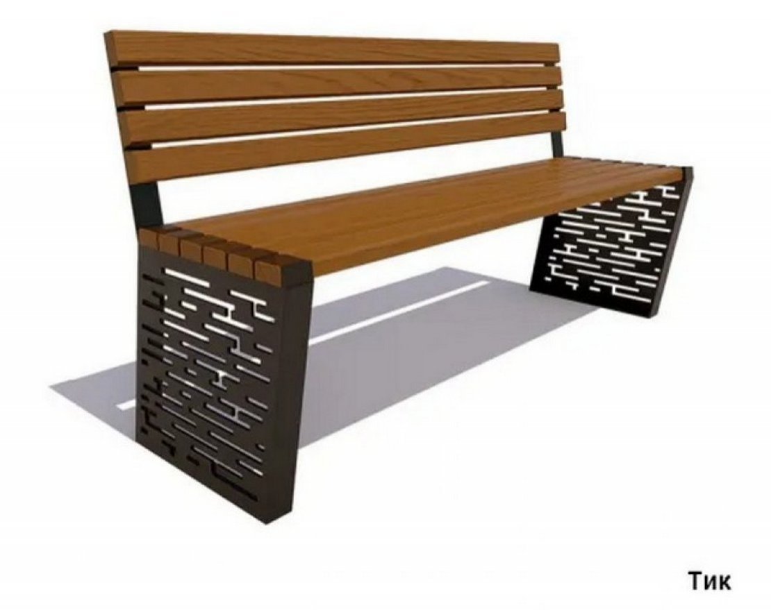 Скамейка парковая Дрезден (без подлокотников) Сосна - вид 5