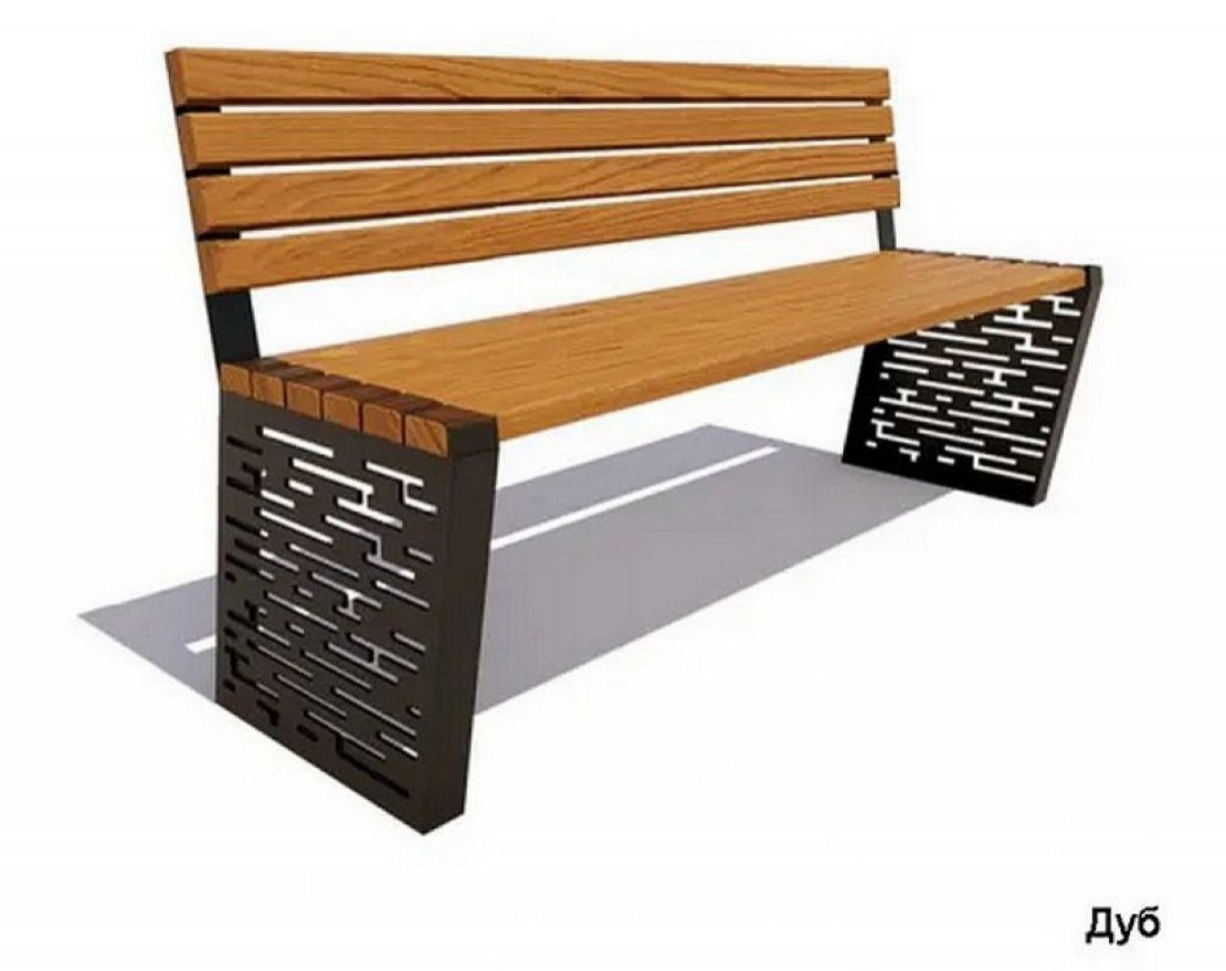 Скамейка парковая Дрезден (без подлокотников) Сосна - вид 4