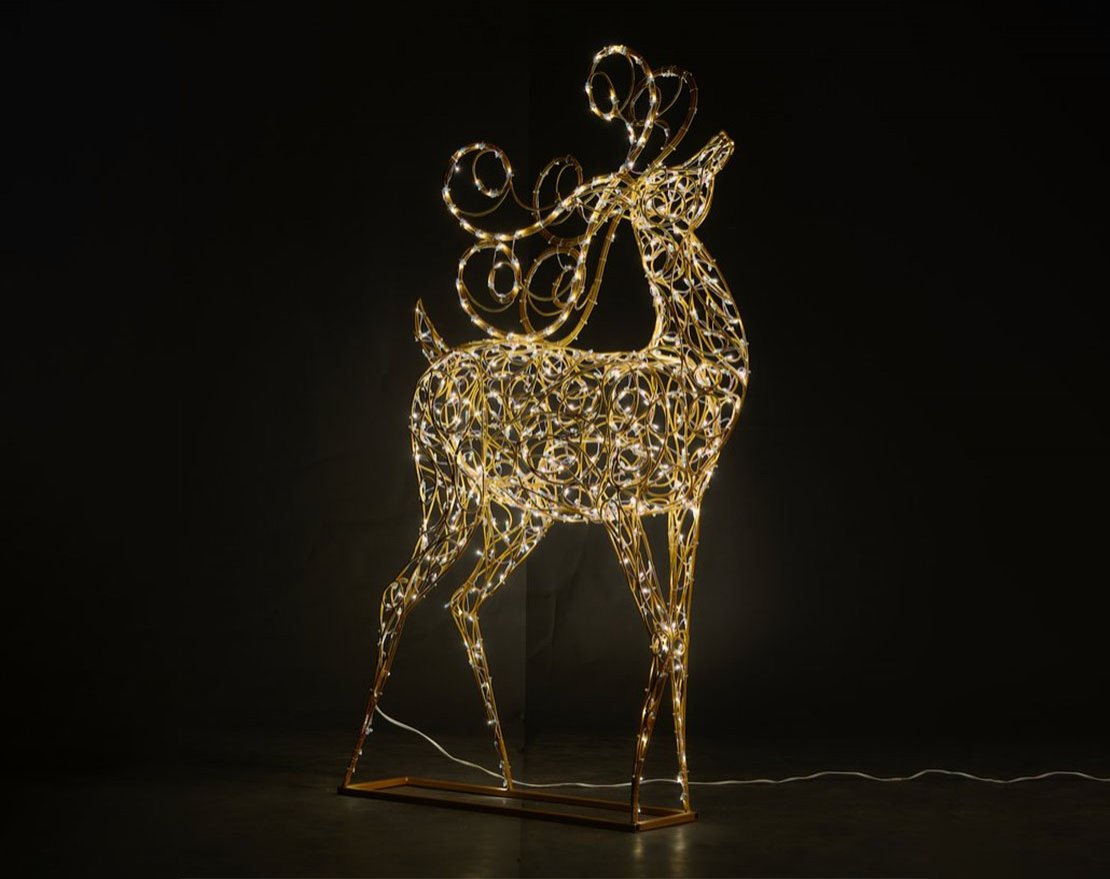 Световая фигура Олень с витыми рогами d003 - вид 4