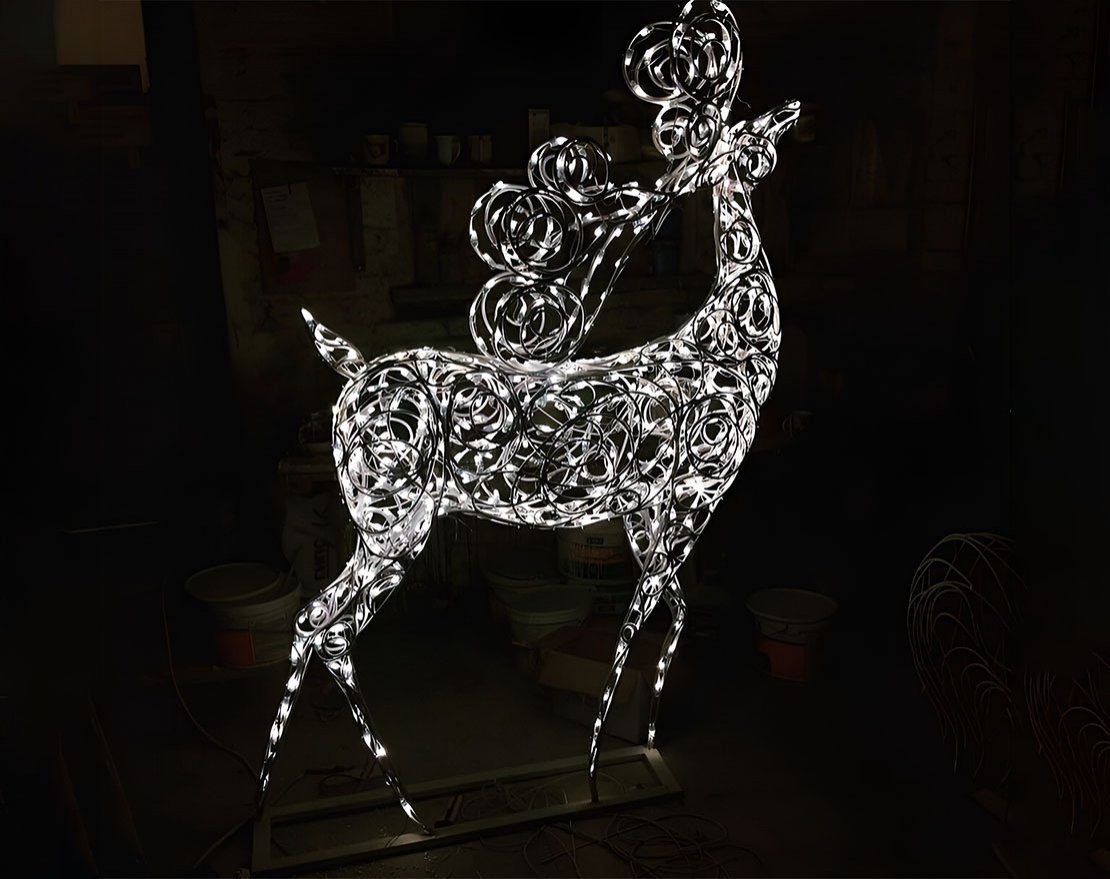 Световая фигура Олень с витыми рогами d003 - вид 3