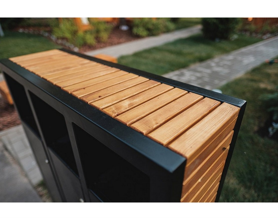 Урна TORUDA парковая «Гамма» x3 для раздельного сбора мусора - вид 4