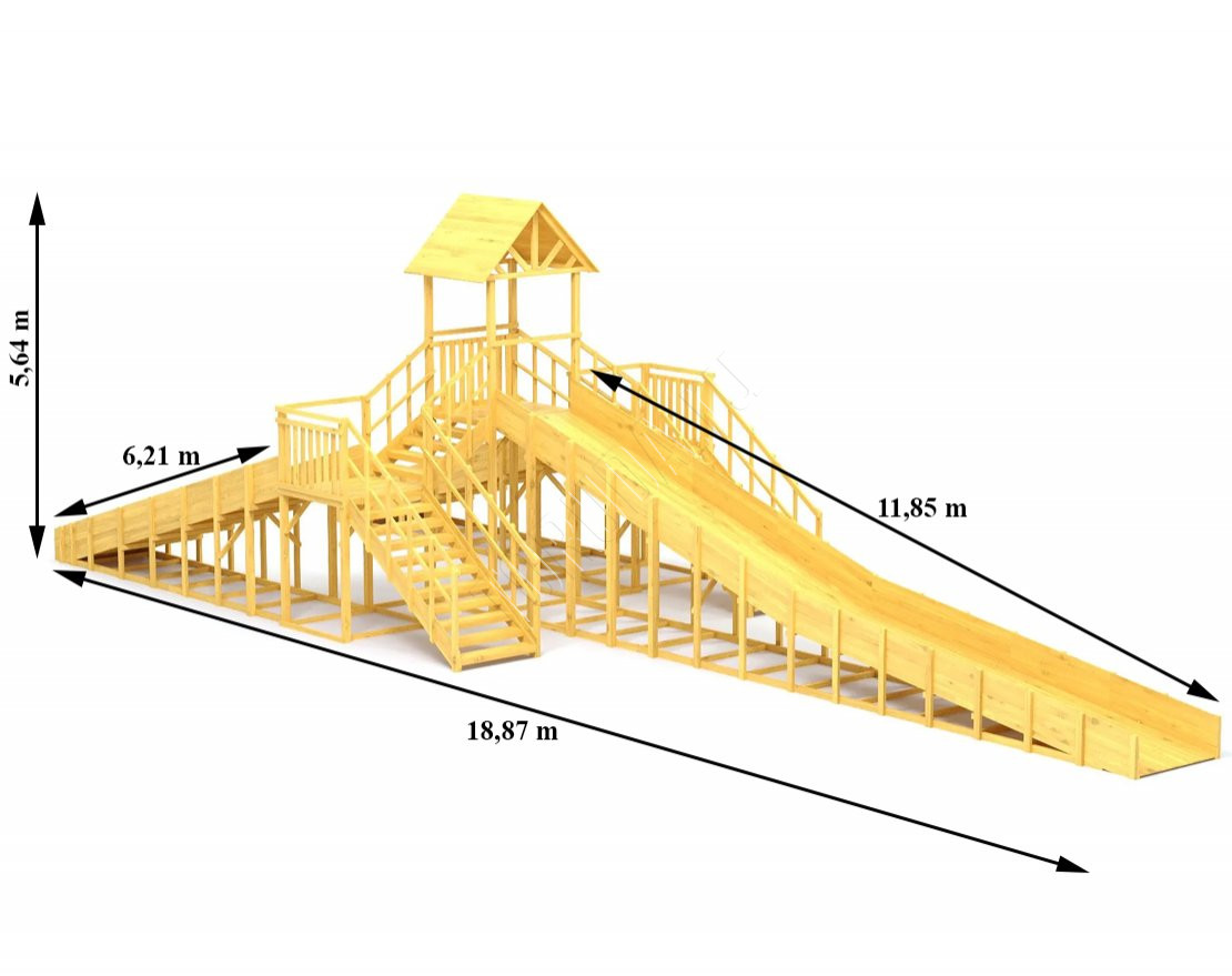 Зимняя горка TORUDA Север wood-11 (скат 11,85 м)